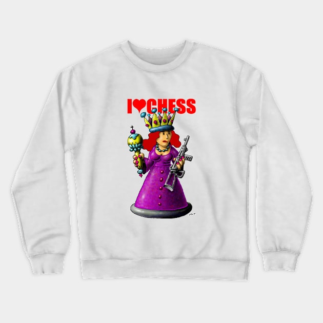 Chess - The Queen Crewneck Sweatshirt by JohnT